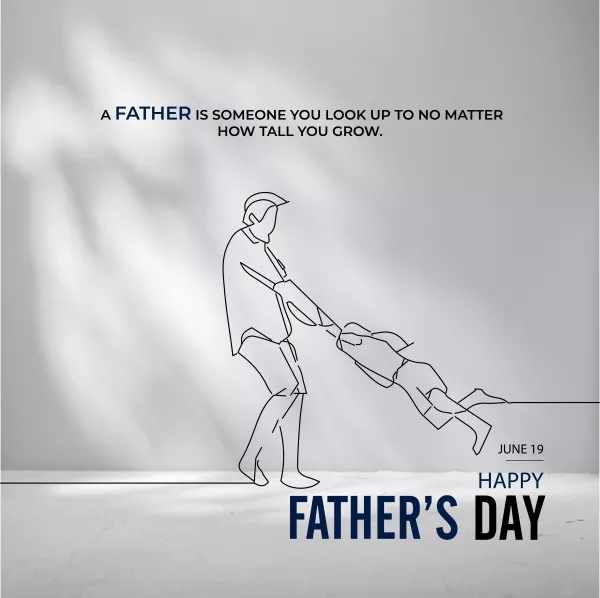 Happy Fathers Day Calligraphy Greeting Card Banner Design