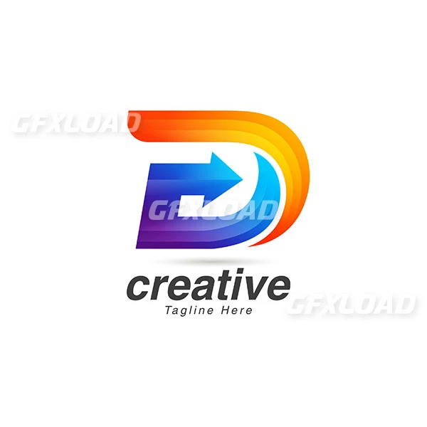 Vibrant Creative Letter D Logo Design Template
