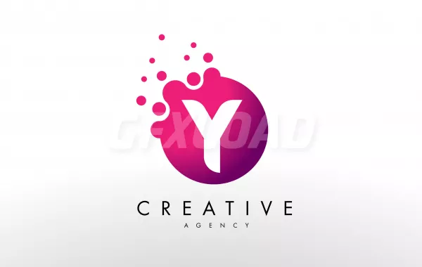 Dots Letter Y Logo