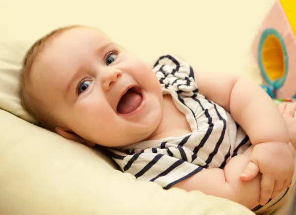 Cute Baby Girl Having Fun Laughing