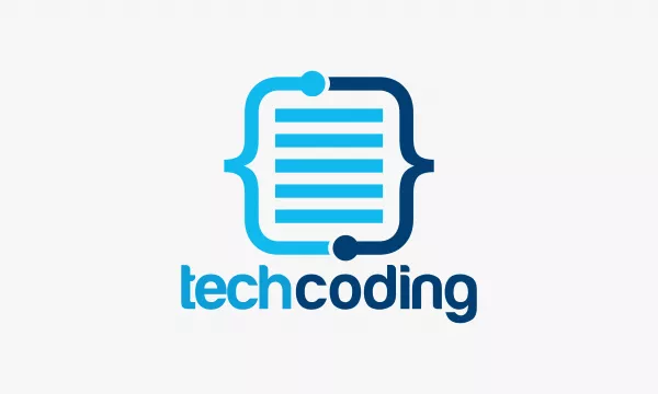 Tech Coding Logo Template Vector Illustration