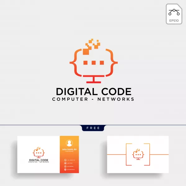 Code Programming Logo Template