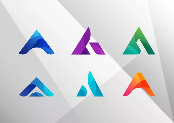 Modern Abstract Gradient Logo Set